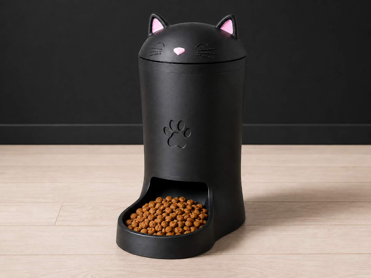Miniatura 1 do modelo 3D Cat Feeder with Custom Name