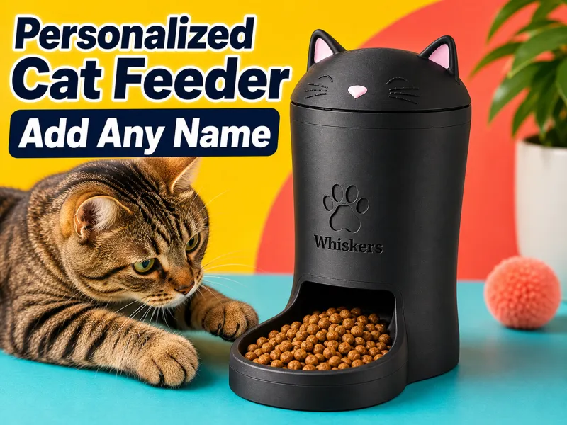 Cat Feeder with Custom Name