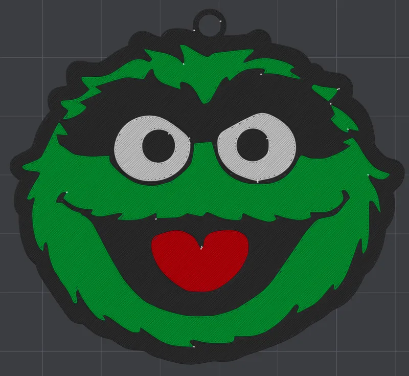 Keychain Oscar von der Sesamstraße