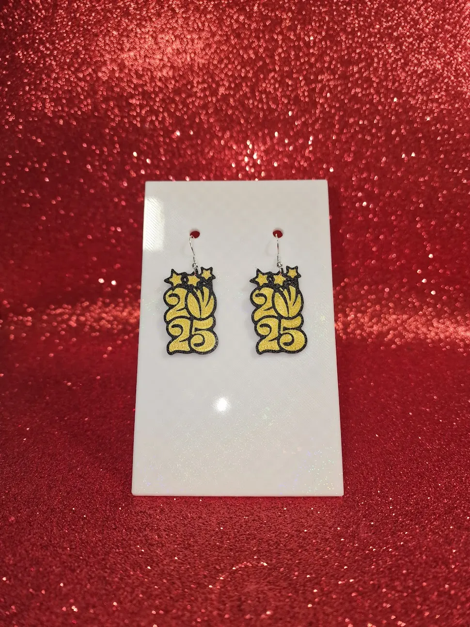 Happy new year 2025 earrings view 2