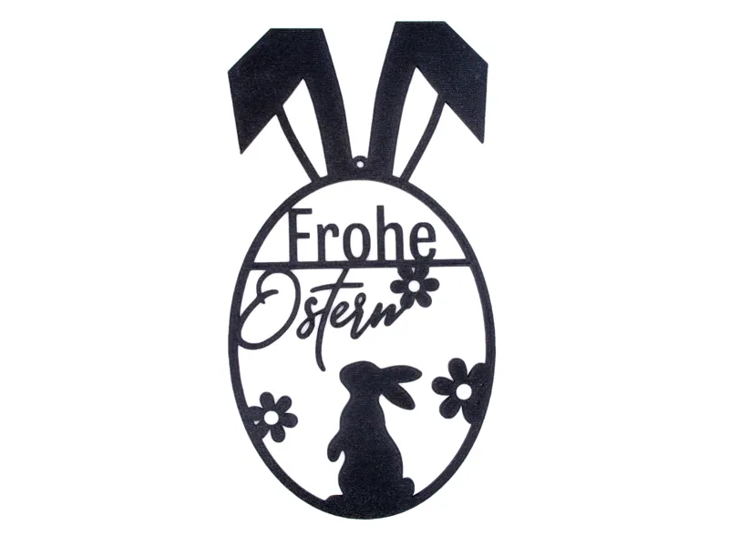 Frohe Ostern - Türdeko mit Aufhängung für Schnüre
