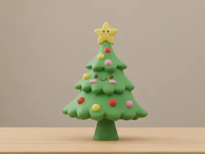 Cute Multi-Color Christmas Tree