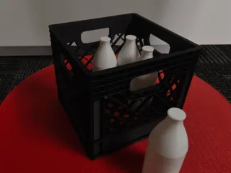 Mini Milk Crate with Bottles