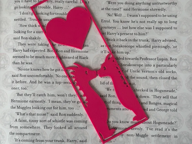 Valentines Dragon Bookmark