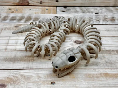 Articulated snake skeleton view 3