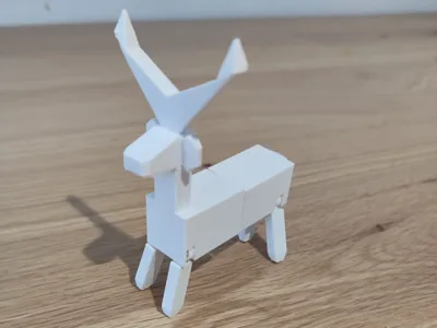 Low Poly Articulated Reindeer
