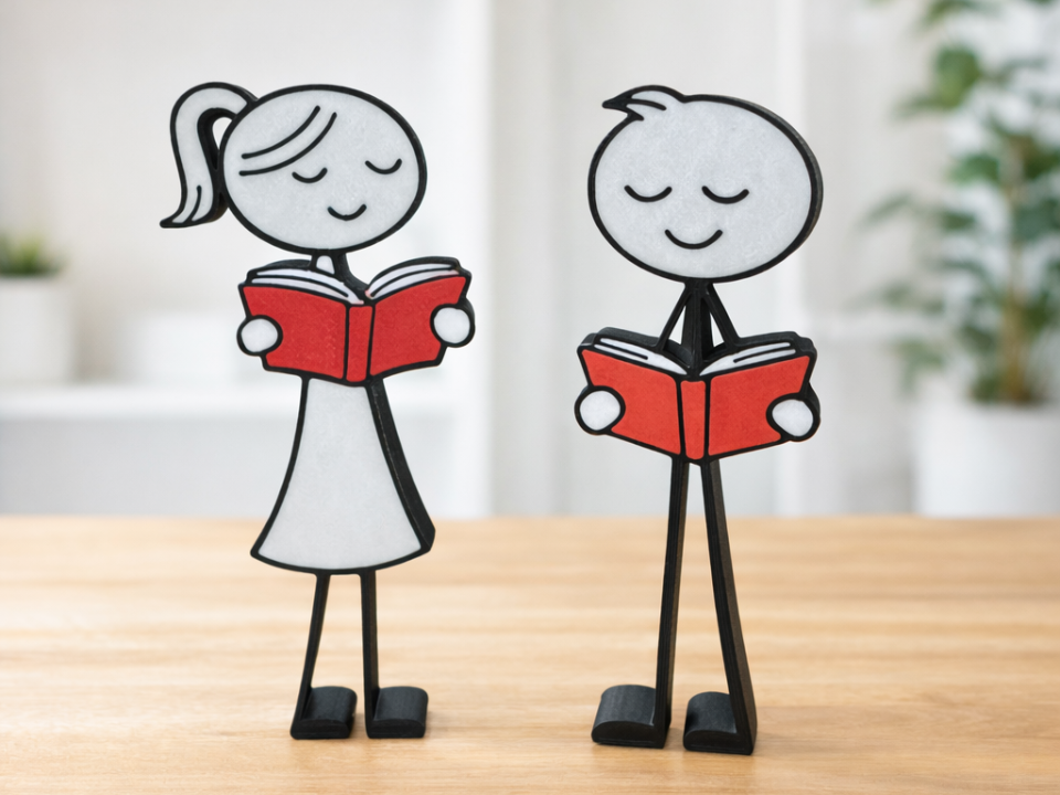 Reading Figures – Man and Woman with Book
