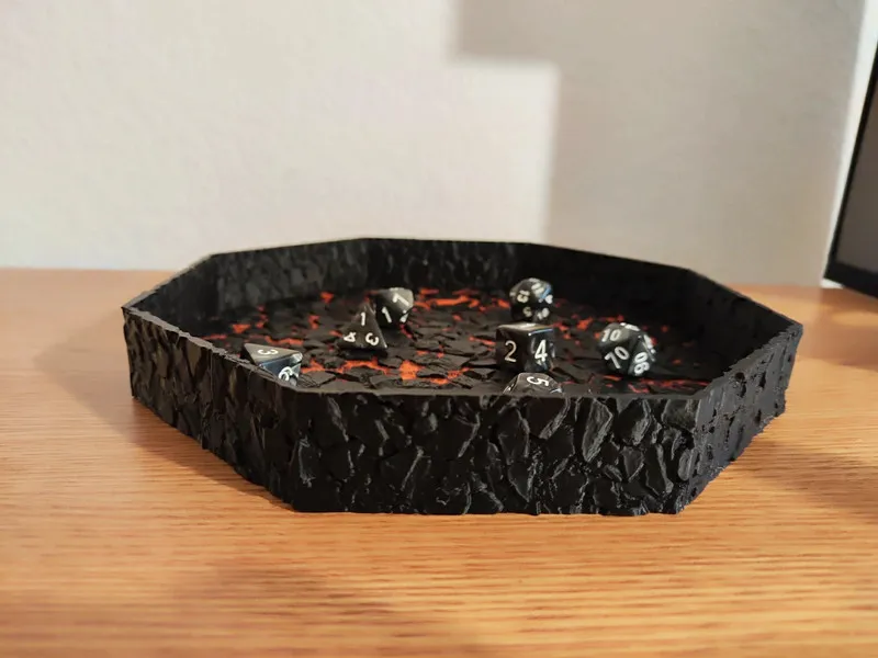 3D lava Dice Tray