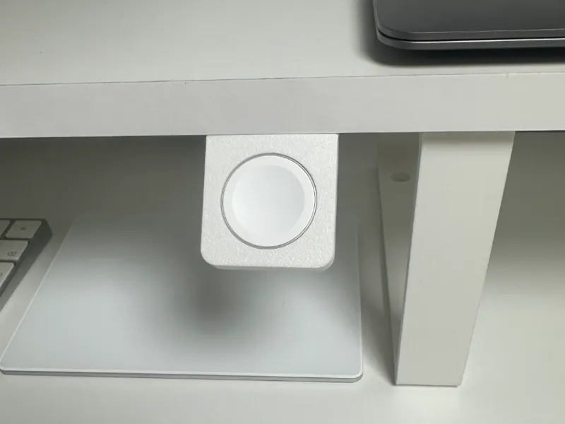 Floating Apple Watch charging desk mount