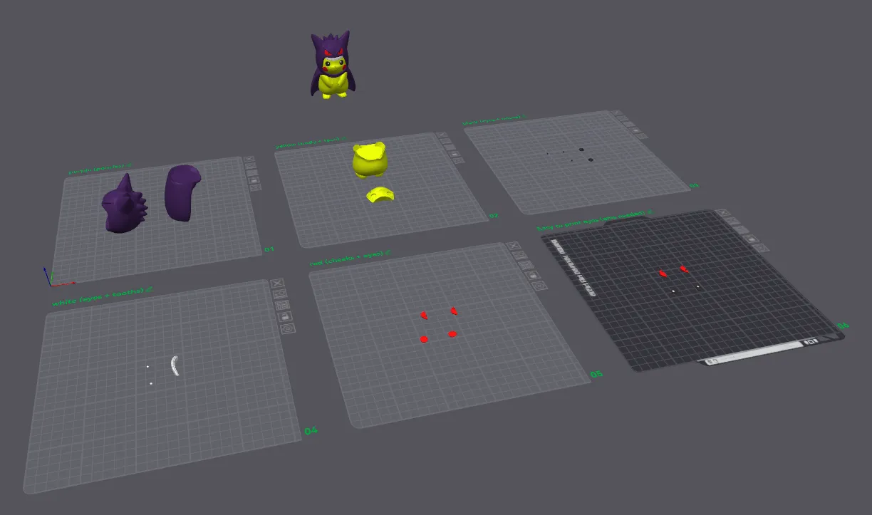 Pikachu Gengar Poncho | Multiparte | SEM AMS view 4