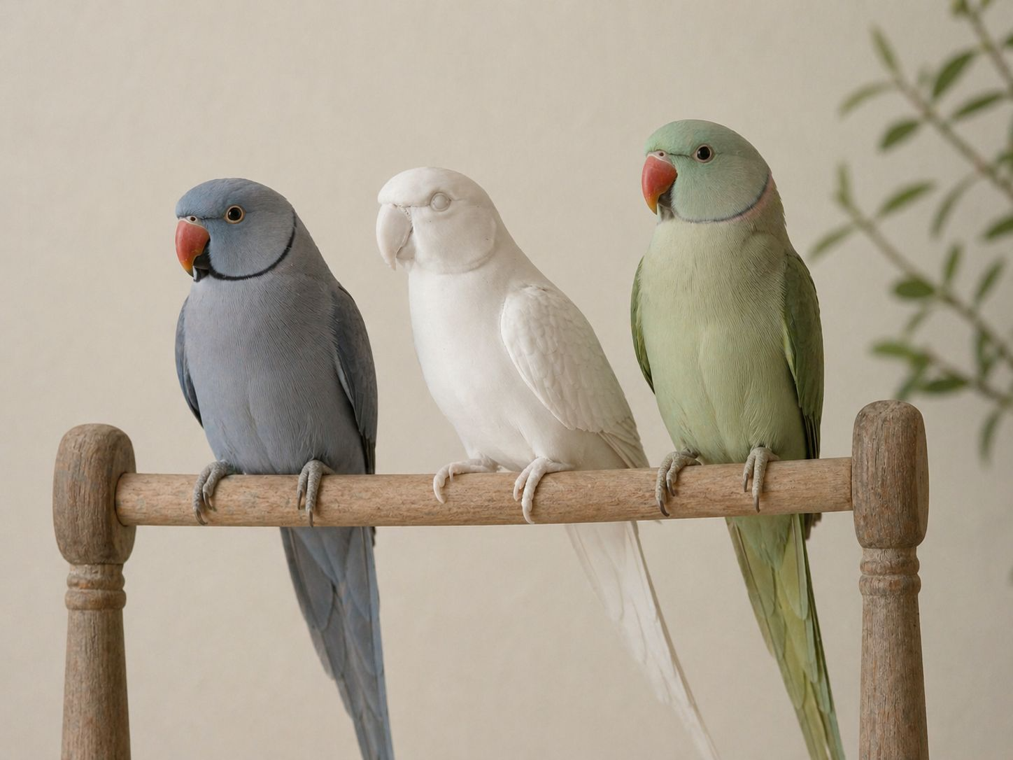 Realistic Alexandrine Parakeet Figurine – Elegant