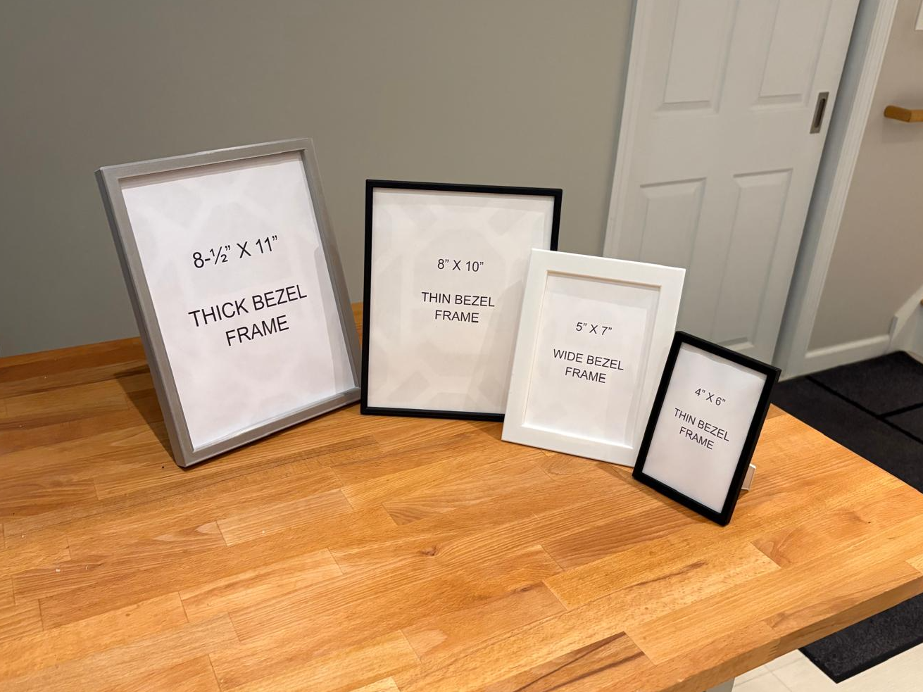 4x6, 5x7, 8x10 & 8-1/2x11 Frames 