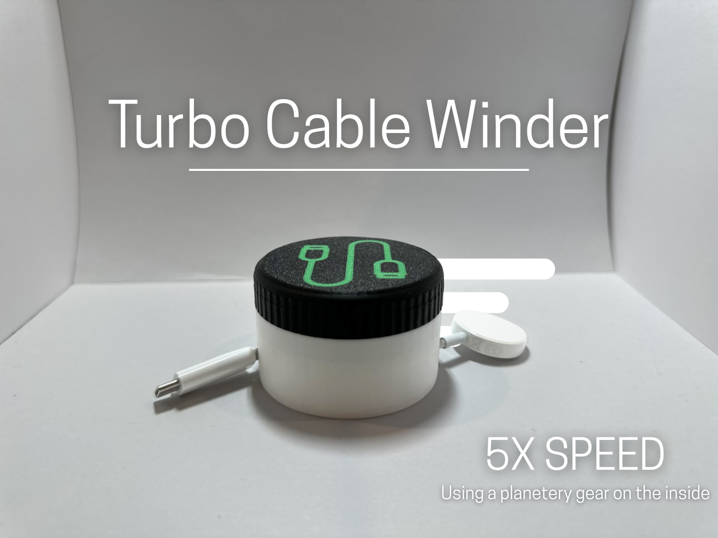 Turbo Cable Winder 5X Faster (Using Gears)