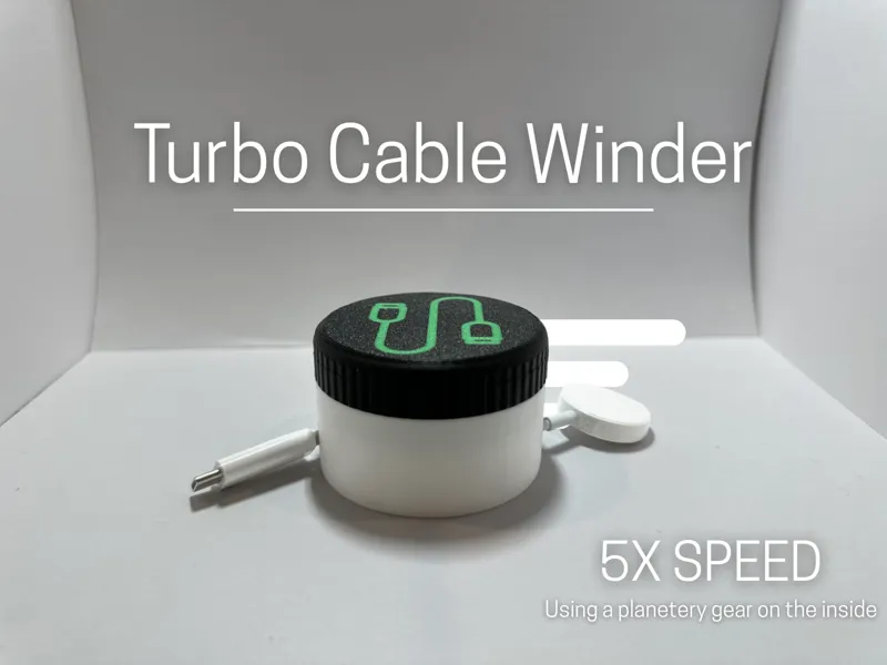 Turbo Cable Winder 5X Faster (Using Gears)