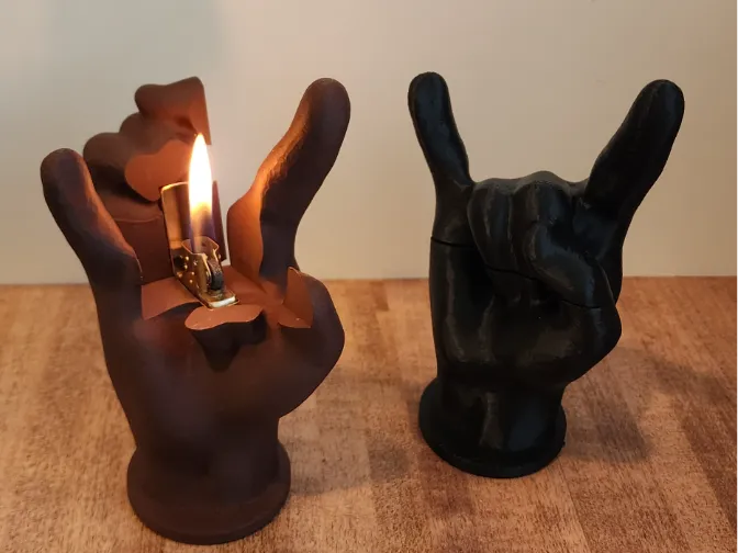 Rock on Zippo Table Lighter/Ring holder