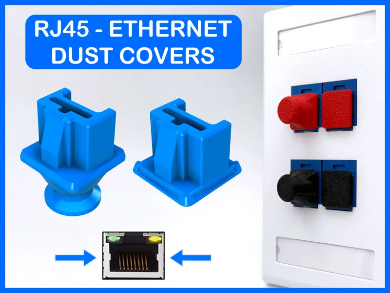 RJ45 Ethernet Dust Cover Plug - 2 Versions