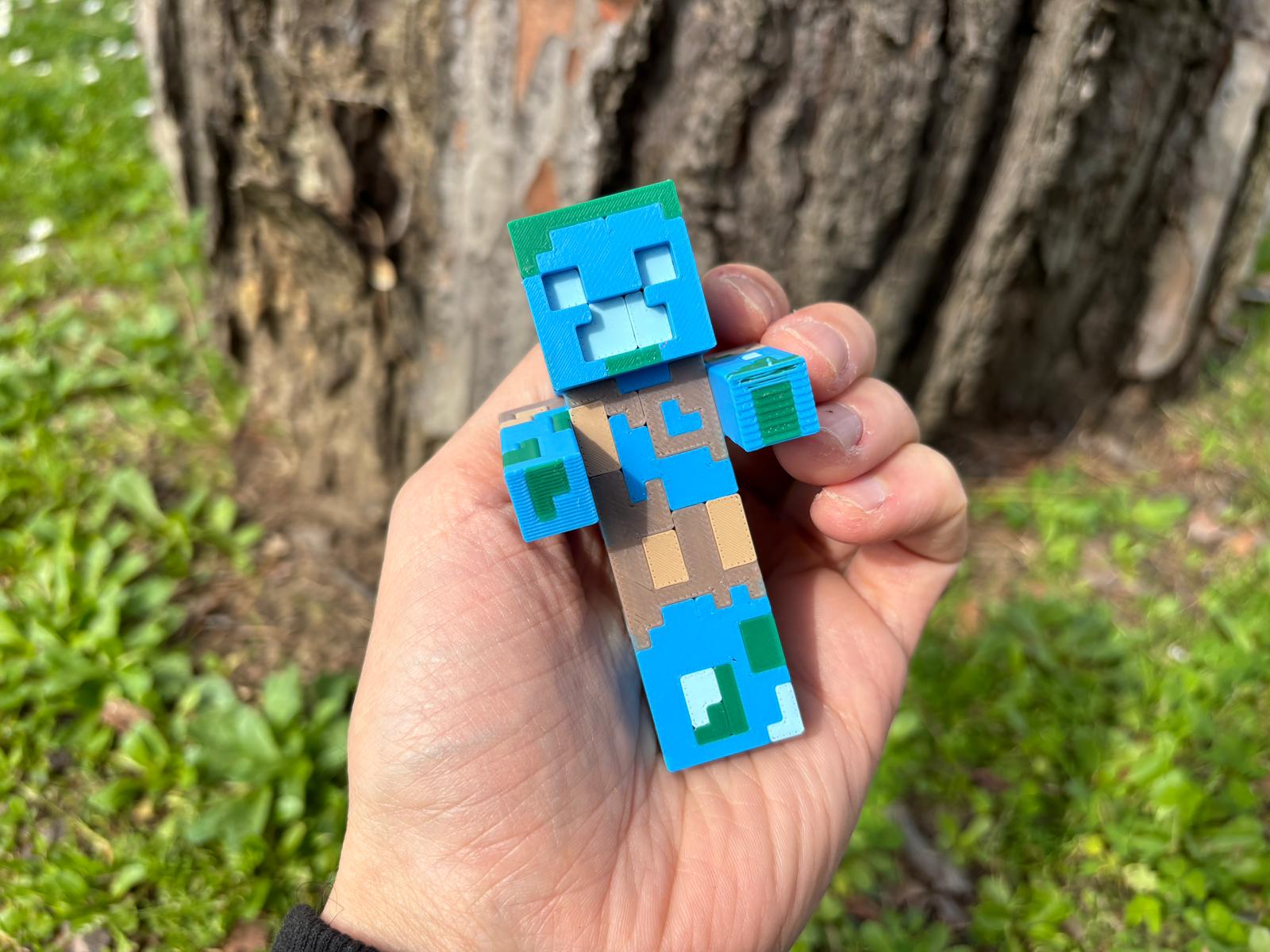 Miniatura 2 do modelo 3D Minecraft Drowned