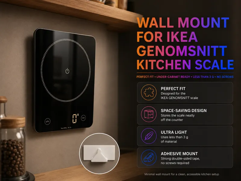 Wall Mount for IKEA GENOMSNITT Kitchen Scale