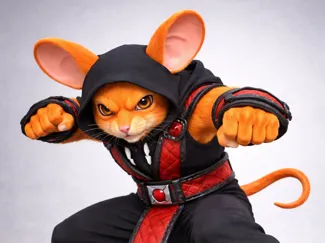Urban Ninja Jerry Mortal Kombat like Action Figur