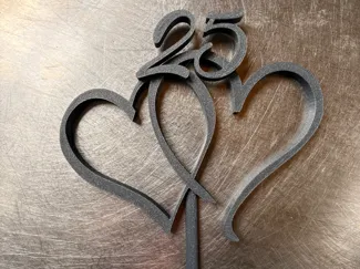 25 anni anniversario matrimonio cake topper