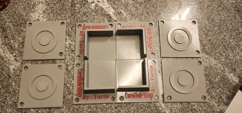 CornHole Stoppers with interlocking spacers / shims