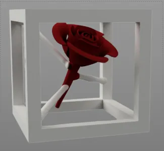 Suspended Poppy Sculpture