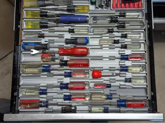 Gridfinity Screwdriver Organization Tray