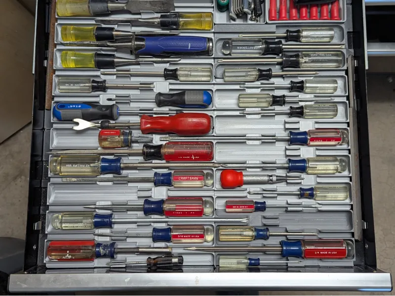 Gridfinity Screwdriver Organization Tray