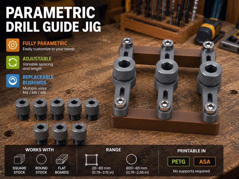 Modular Drill Jig with Replaceable Bushings