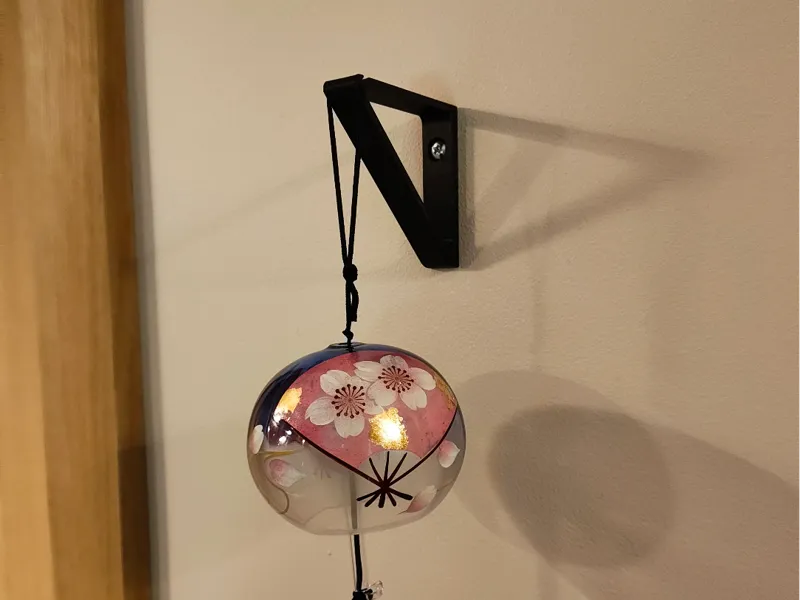 Japanese Wind Glass Bell Hook - Wall Mounted