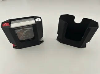 Trading Card Game Box with Dual Dice Compartments