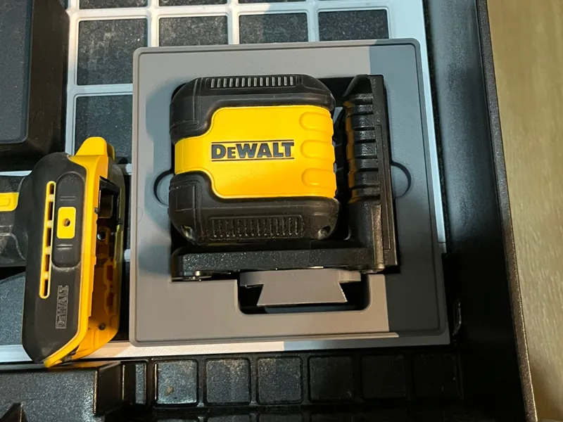 DeWalt Cross Line Laser Green Beam Gridfinity Bin