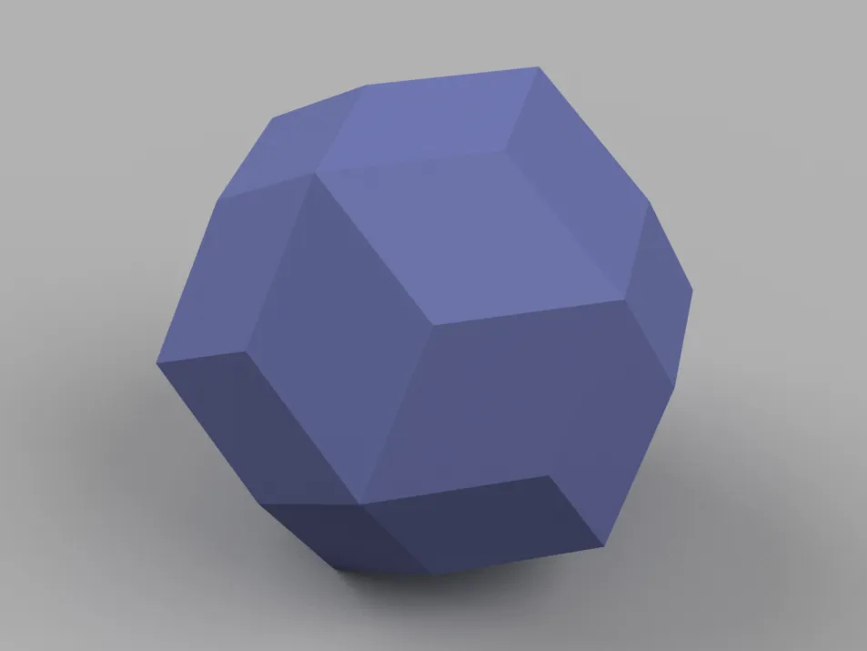 Sphère low poly — triacontaèdre rhombique