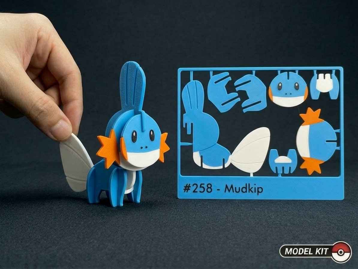 Pokemon #258 - Mudkip Kit Card - 1