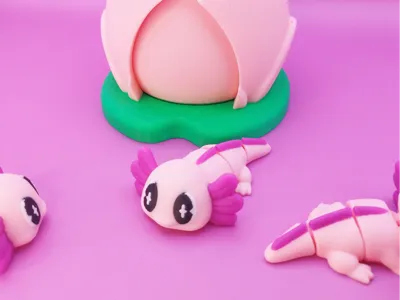 Flexi Axolotl | Fidget & Keychain - MauToy Lab
