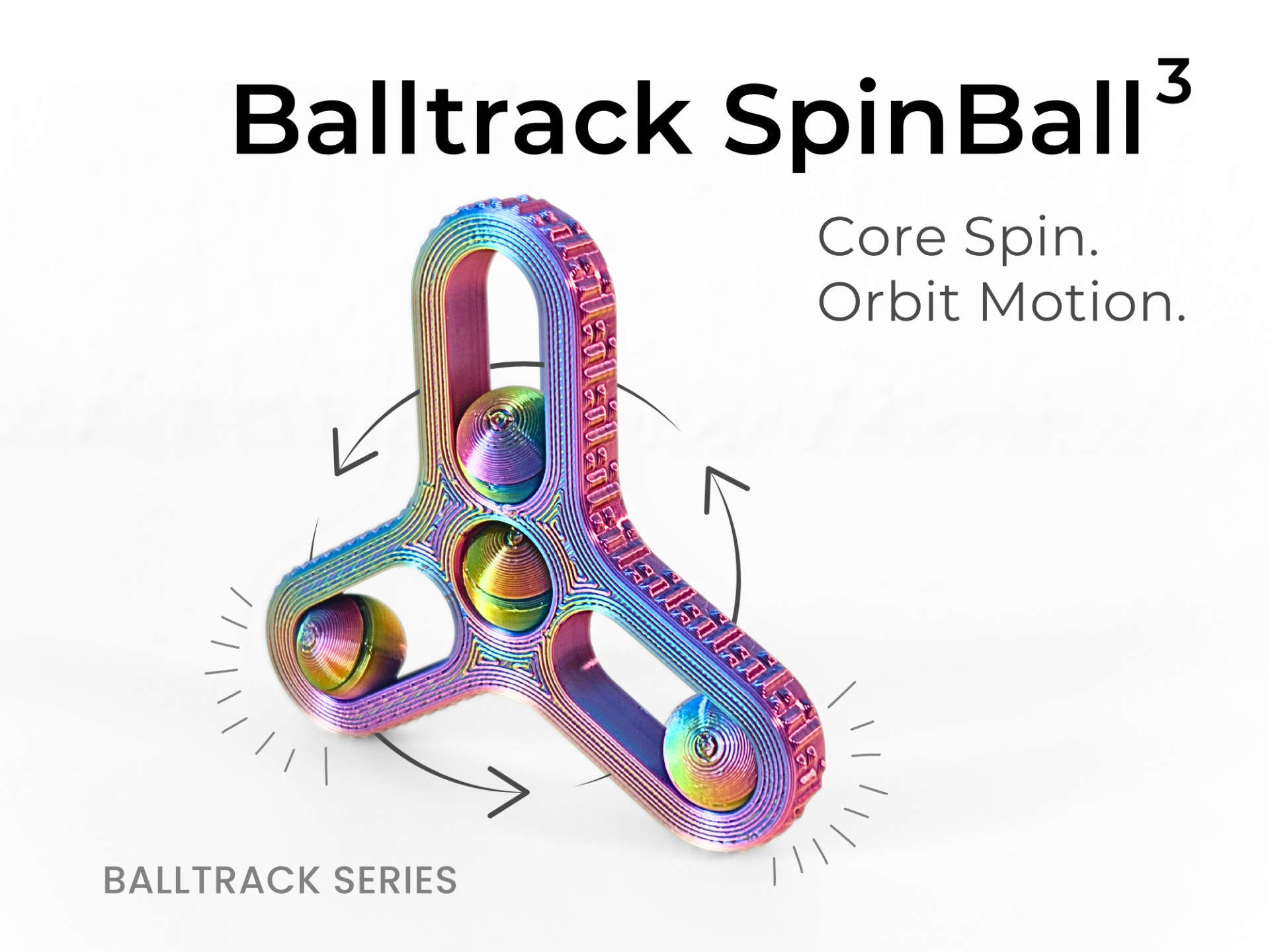 SpinBall³ – 3‑Arm Orbit Spinner (no AMS)