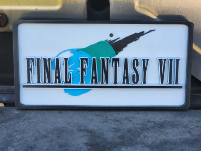 Final Fantasy VII Logo Sign by Slayer3D MakerWorld: Download Free 3D Models