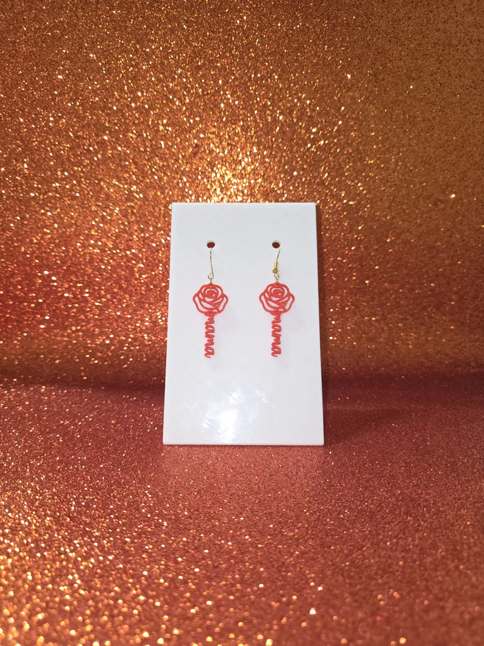 Rose Mom earrings view 2