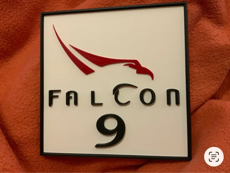SpaceX Falcon 9 Logo Badge Schild