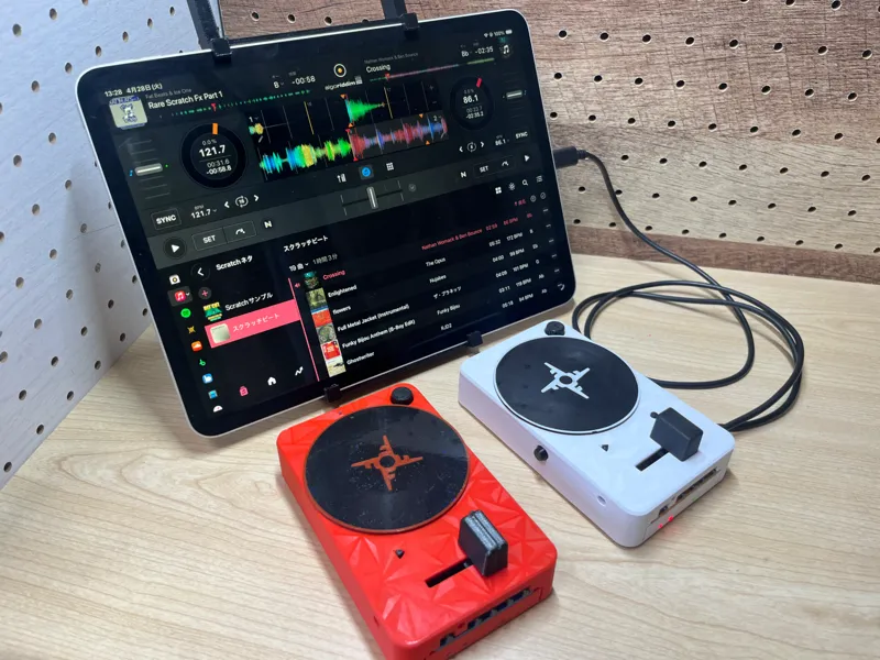 「Scratch Ninja」3インチプラッターのスクラッチDJ用MIDIコントローラー