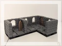 OpenForge 2.0 - Angles avec porte en arche (pierre de donjon) — photo 1