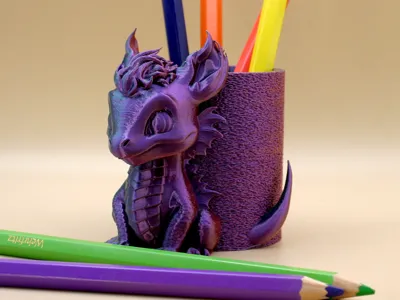 Dragon Child Pen Holder