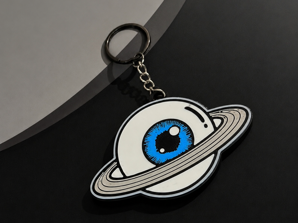 unique Eye Planet Keychain 