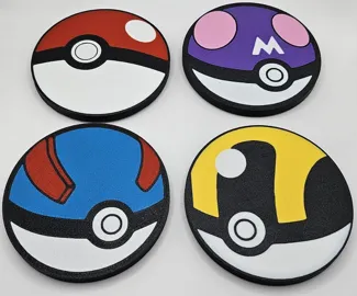 Pokeball Coaster Set