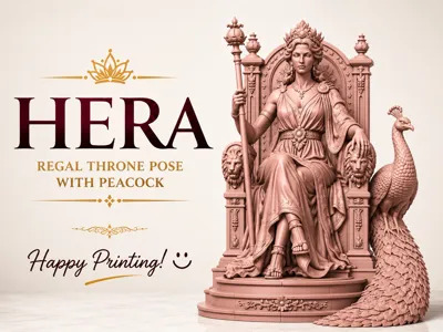 Hera – Regal throne pose with peacock