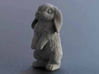 Cute easter Bunny Rabbit hanging ears sculpture / Süßer Osterhase mit hängenden Ohren