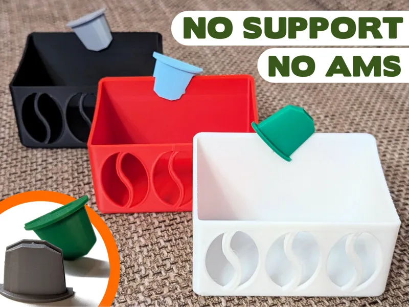 Small box with clip-on for Nespresso capsules