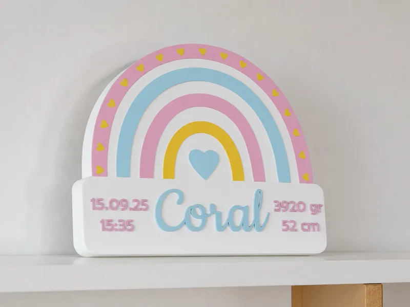 Natalicio arcoíris personalizable- rainbow Birth