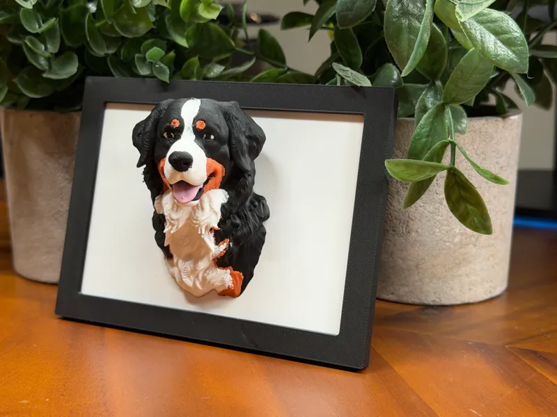 Bernese Mountain Dog 3D Portrait