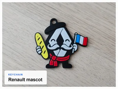 Renault logo mascot keychain